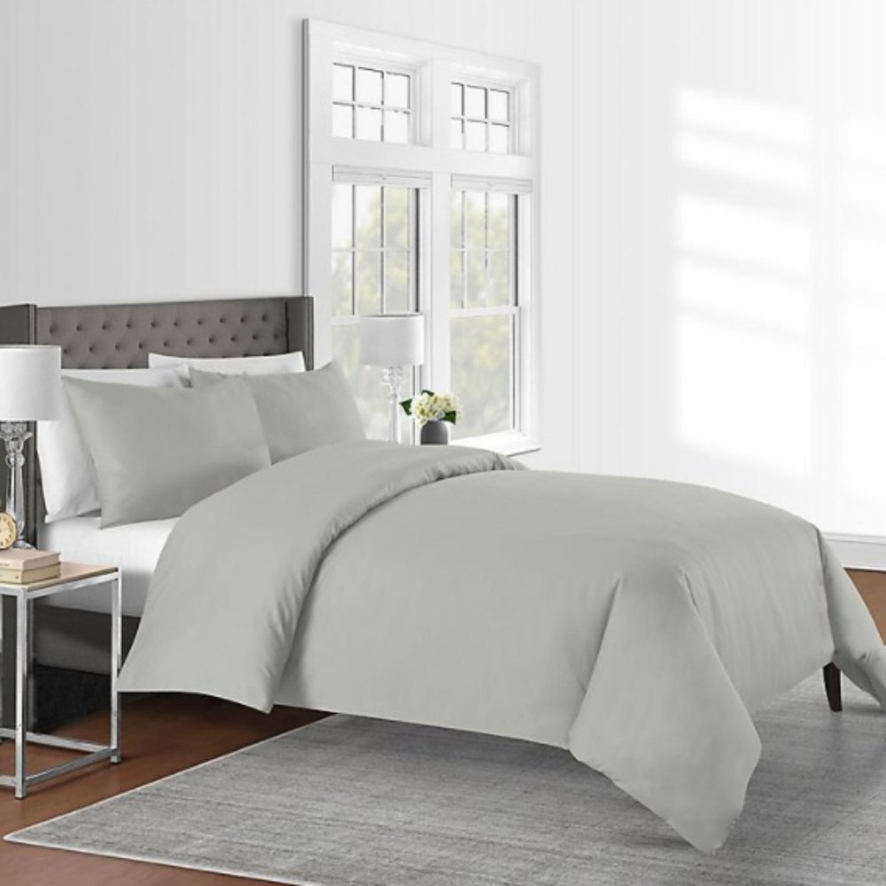625-Thread-Count Queen/ Full 100% Cotton Duvet Cover Set